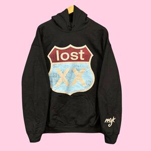 Machine Gun Kelly Lost Americana MGK Road Sign Hoodie L